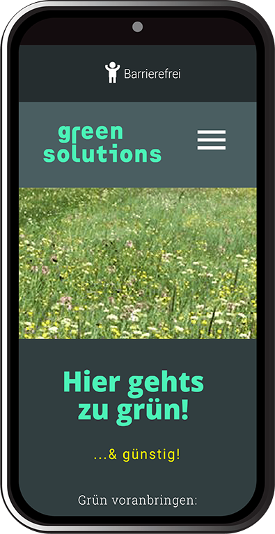 Vorschaubild des Greensolutions Webdesign Projekts